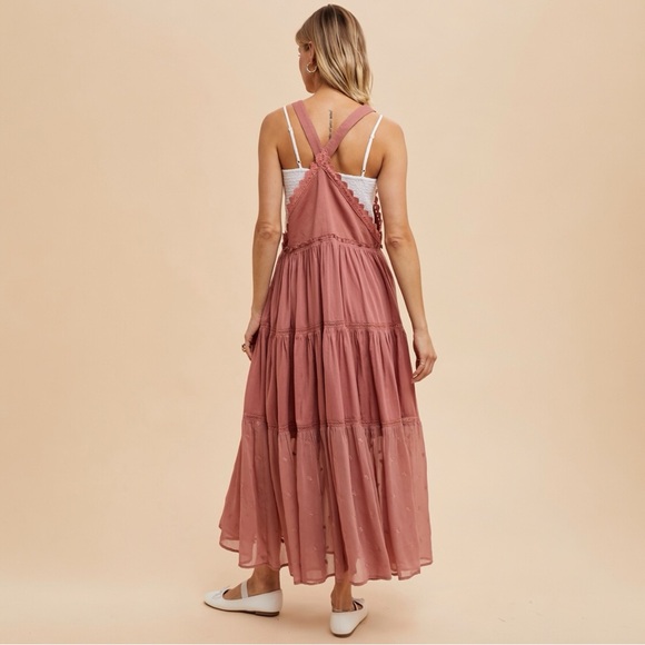 Boho maxi floral embroidered dress - Picture 3 of 3